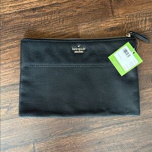Kate Spade Black Textured Pouch